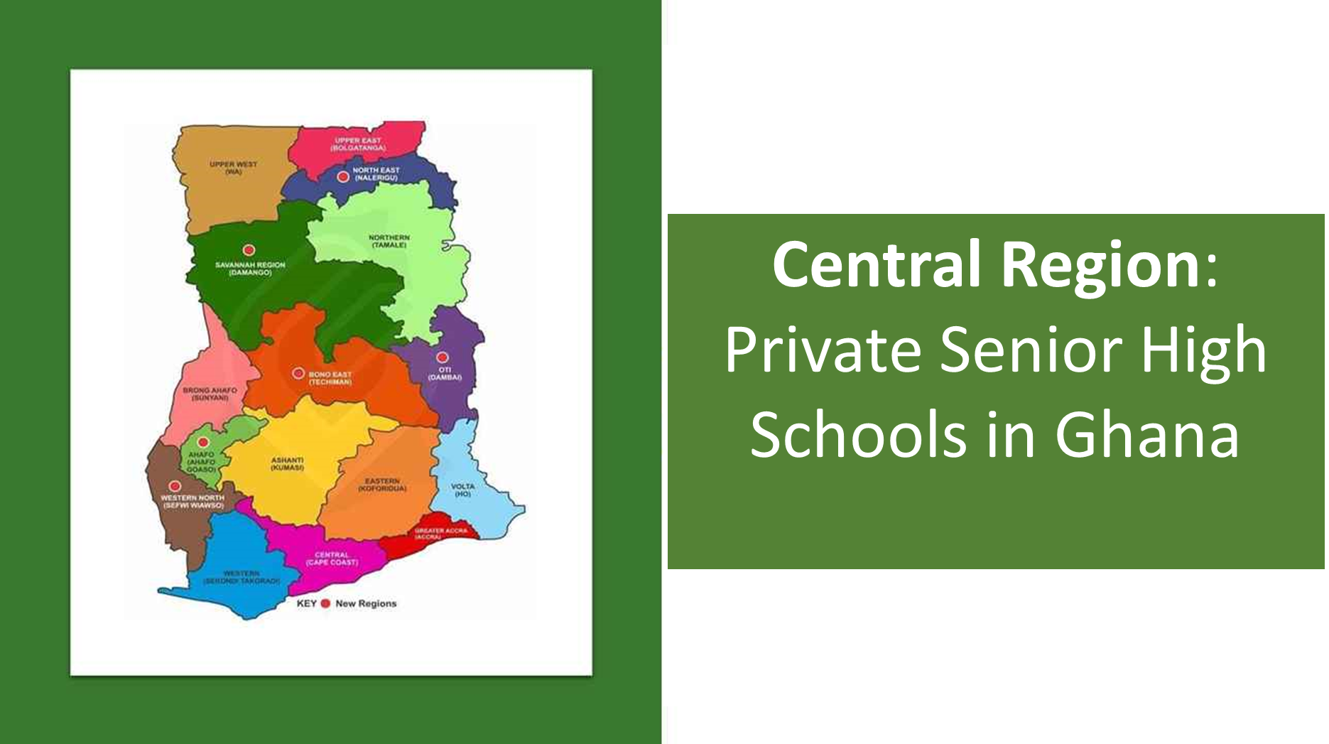 Private senior high schools in Central region