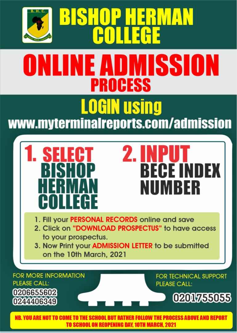 Bishop Herman College Online Admission Process